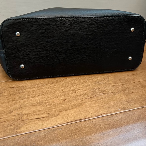 Lauren Ralph Lauren Black Sloan Street Classic Tote w/ Embossed Logo & Charm - Picture 8 of 11